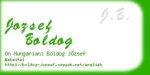 jozsef boldog business card